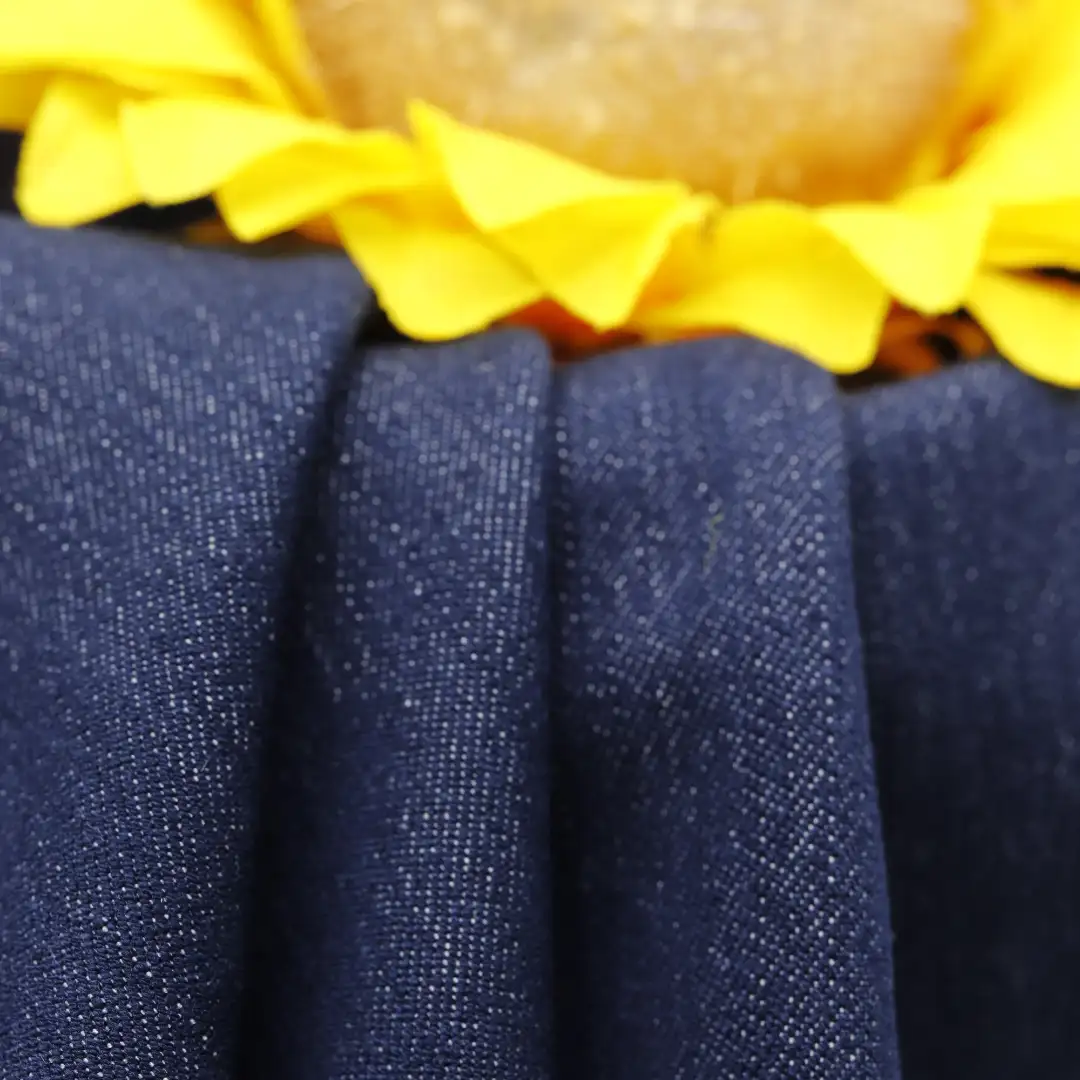 China Fabric for Jackets Knit Denim Look Woven Blended Fabric Polyester Rayon Spandex Dark blue color buy from China wholesaler bulk order at wholesale price free worldwide shipping Alibaba