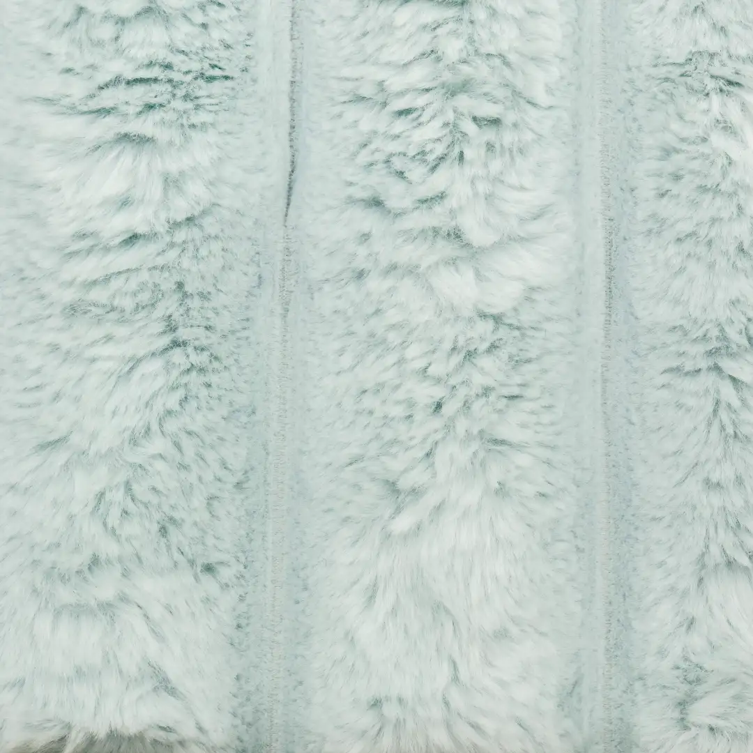 China Fabric for Crop Top Fake Fur Knit Fabric Polyester Lake blue color buy from China wholesaler bulk order at wholesale price free worldwide shipping Alibaba