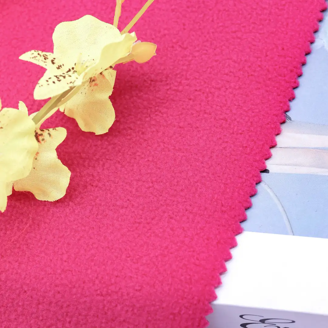 China Fabric for Jackets,Hoodie Polar Fleece Knit Fabric Polyester rose-red color buy from China wholesaler bulk order at wholesale price free worldwide shipping Alibaba