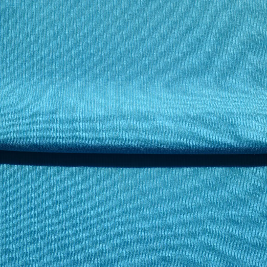 China Fabric for Shirt,T-Shirt,Pajamas Rib Knit Fabric Lyocell Cotton Acrylic Acetate Spandex blue color buy from China wholesaler bulk order at wholesale price free worldwide shipping Alibaba
