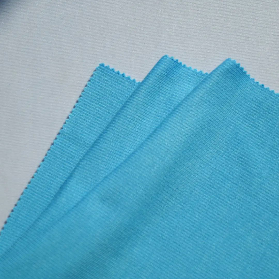China Fabric for Shirt,T-Shirt,Pajamas Rib Knit Fabric Lyocell Cotton Acrylic Acetate Spandex blue color buy from China wholesaler bulk order at wholesale price free worldwide shipping Alibaba