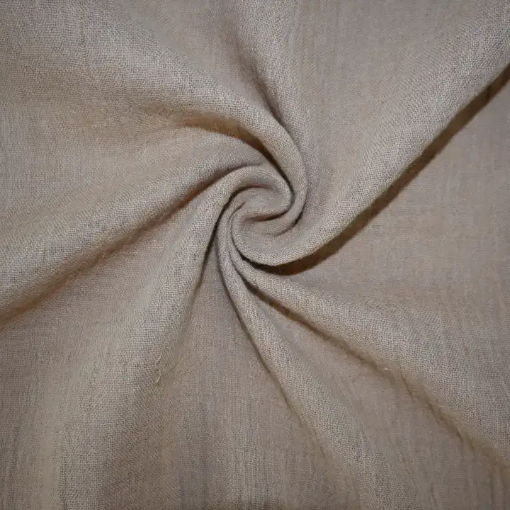 India Fabric for Pajamas Cotton Double Layer Natural Woven Fabric Cotton Tan color buy from India wholesaler bulk order at wholesale price free worldwide shipping Alibaba
