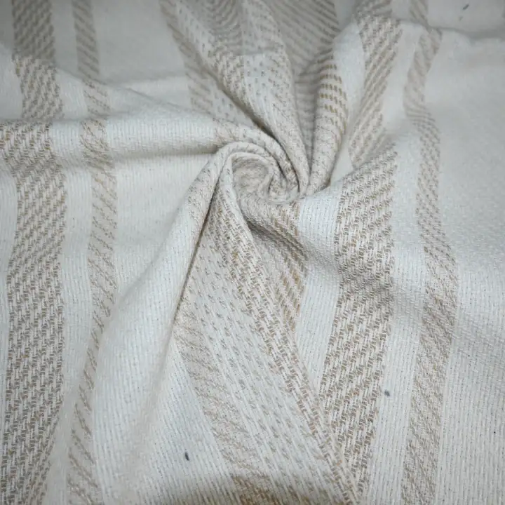 India Fabric for Jackets Jacquard Synthetic Woven Fabric Cotton White Brown color buy from India wholesaler bulk order at wholesale price free worldwide shipping Alibaba