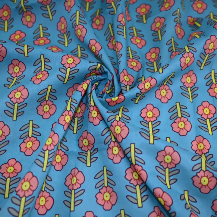 India Fabric for Blouse Cotton Printed Natural Woven Fabric Cotton Printed color buy from India wholesaler bulk order at wholesale price free worldwide shipping Alibaba