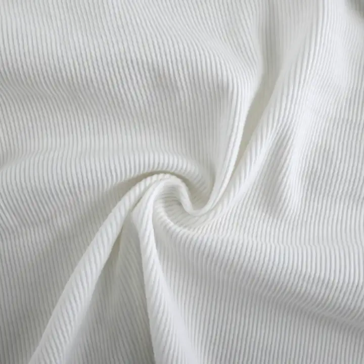 India Fabric for Pajamas knitted Corduroy Knit Fabric Cotton White color buy from India wholesaler bulk order at wholesale price free worldwide shipping Alibaba