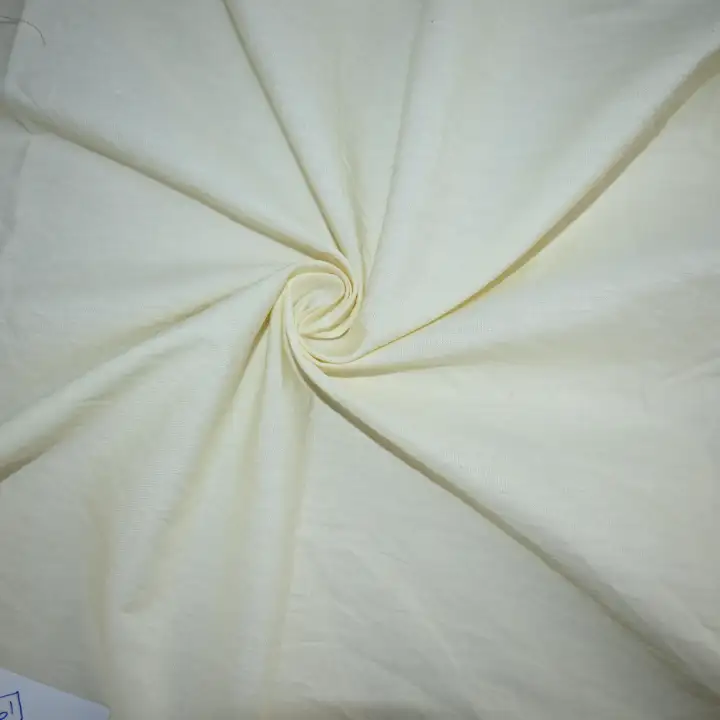 India Fabric for Shirt Poplin Synthetic Woven Fabric Cotton Yellow color buy from India wholesaler bulk order at wholesale price free worldwide shipping Alibaba