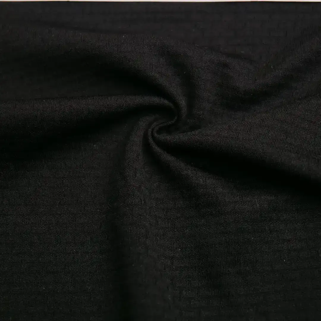 China Fabric for Shirt,T-Shirt Interlock Knit Fabric Polyester black color buy from China wholesaler bulk order at wholesale price free worldwide shipping Alibaba