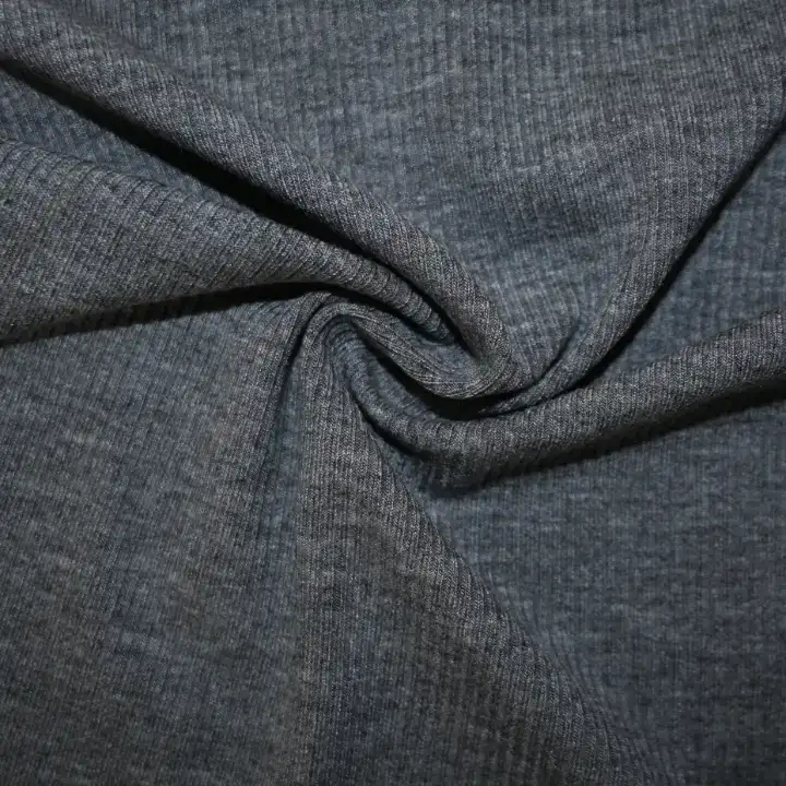 China Fabric for Open Cardigan  Rib Knit Fabric Spandex Polyester grey color buy from China wholesaler bulk order at wholesale price free worldwide shipping Alibaba