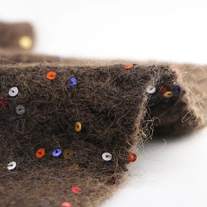 China Yarn for Open Cardigan (Sweater),Round Neck Pullover (Sweater),Crew Neck Pullover (Sweater),Crop Top Pullover (Sweater) Twisted Yarn Twisted Yarn Elastane Nylon Polyester Sequin Wool coffee color buy from China wholesaler bulk order at wholesale price free worldwide shipping Alibaba