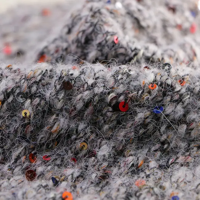 China Yarn for Open Cardigan (Sweater),Round Neck Pullover (Sweater),Crew Neck Pullover (Sweater),Crop Top Pullover (Sweater) Twisted Yarn Twisted Yarn Acrylic Polyamide Polyester Sequin Wool Black and white color buy from China wholesaler bulk order at wholesale price free worldwide shipping Alibaba