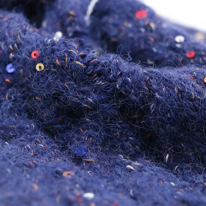 China Yarn for Open Cardigan (Sweater),Round Neck Pullover (Sweater),Crew Neck Pullover (Sweater),Crop Top Pullover (Sweater) Twisted Yarn Twisted Yarn Acrylic Polyamide Polyester Sequin Wool Black and white color buy from China wholesaler bulk order at wholesale price free worldwide shipping Alibaba