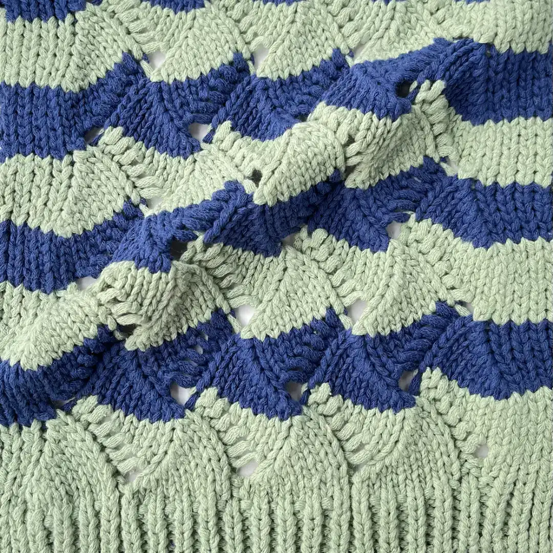 China Yarn for Open Cardigan (Sweater),Round Neck Pullover (Sweater),Crop Top Pullover (Sweater) Tubular Tape Yarn Fancy Yarn BCI Cotton 蓝绿 color buy from China wholesaler bulk order at wholesale price free worldwide shipping Alibaba