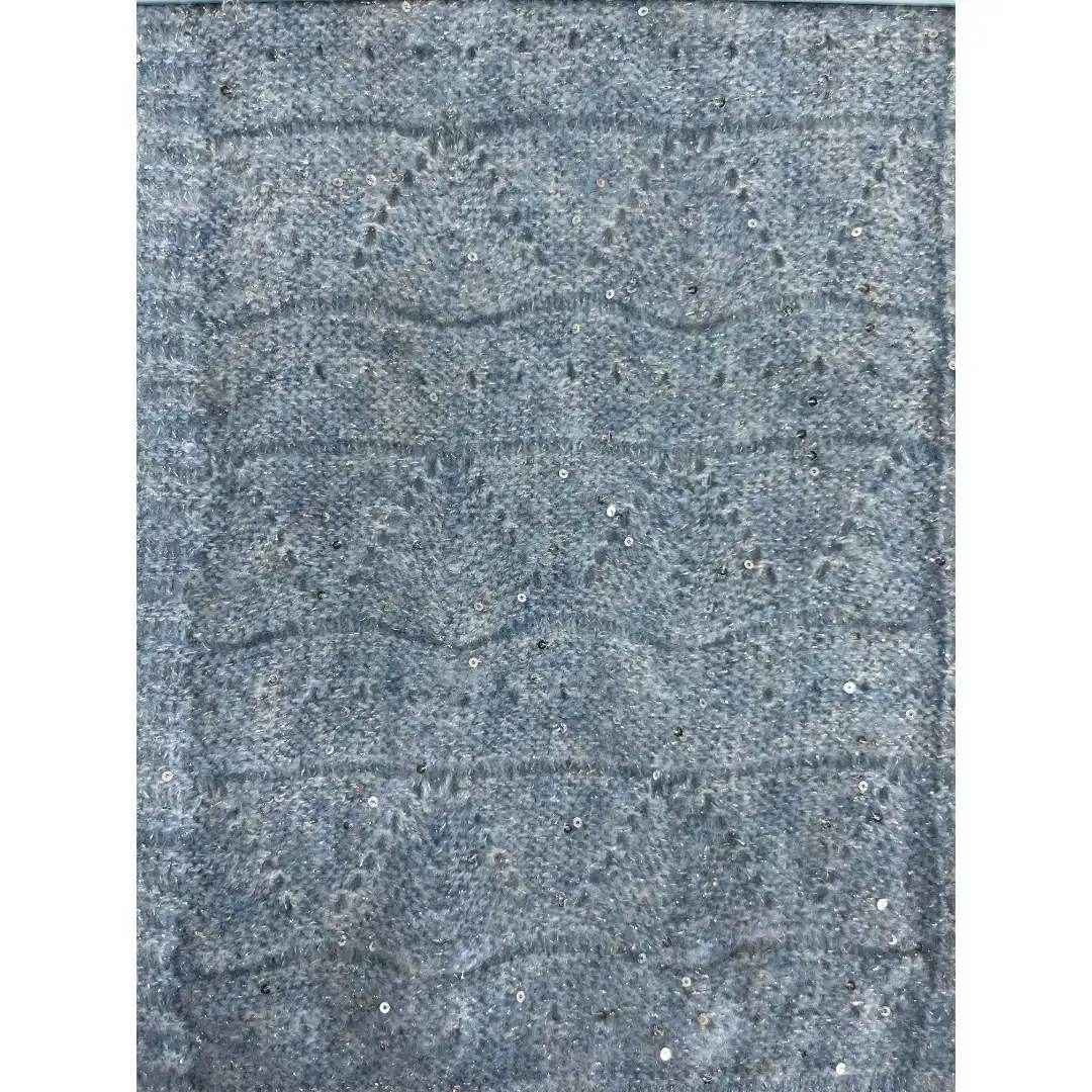 China Yarn for Open Cardigan (Sweater),Round Neck Pullover (Sweater),Crew Neck Pullover (Sweater),Crop Top Pullover (Sweater) Mossy Yarn Fancy Yarn Recycled Polyester Merino Wool Elastane Metallic fiber Polyester Sky-blue color buy from China wholesaler bulk order at wholesale price free worldwide shipping Alibaba