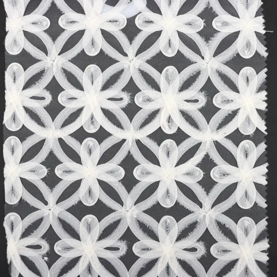 China Fabric for Skirt Lace Knit Fabric Polyester Cream color buy from China wholesaler bulk order at wholesale price free worldwide shipping Alibaba