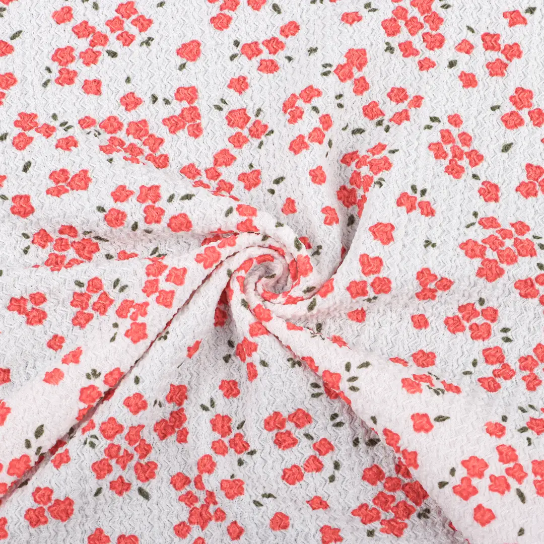 China Fabric for Skirt Crepe Knit Fabric Polyester Spandex Printing color buy from China wholesaler bulk order at wholesale price free worldwide shipping Alibaba