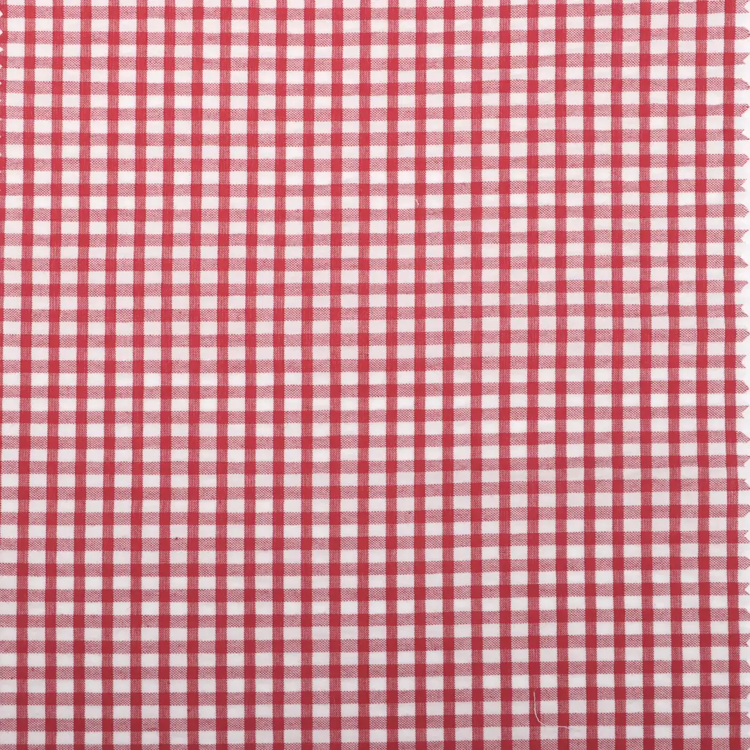 China Fabric for Shirt,Skirt,Shorts Yarn Dyed Check Natural Woven Fabric Cotton Red color buy from China wholesaler bulk order at wholesale price free worldwide shipping Alibaba