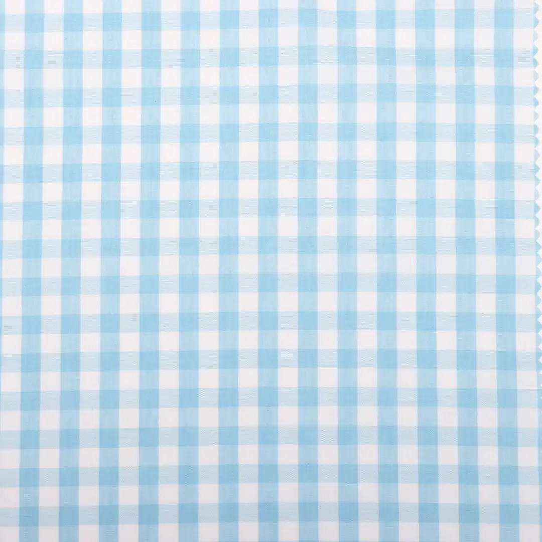 China Fabric for Shirt,Skirt,Shorts Yarn Dyed Check Natural Woven Fabric Cotton Blue color buy from China wholesaler bulk order at wholesale price free worldwide shipping Alibaba