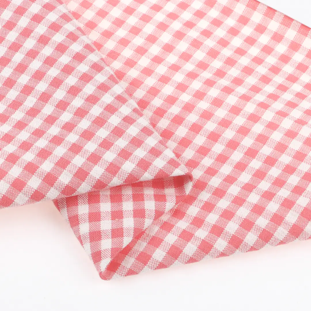 China Fabric for Shirt,Pants,Skirt,Shorts Yarn Dyed Check Natural Woven Fabric Cotton Red color buy from China wholesaler bulk order at wholesale price free worldwide shipping Alibaba