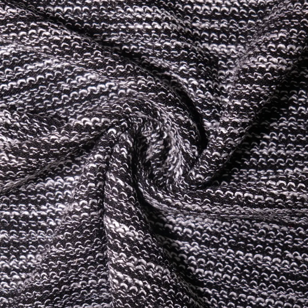 China Fabric for Open Cardigan ,Dresses (Cardigan Open) ,Skirt  French Terry Knit Fabric Rayon Polyester Black color buy from China wholesaler bulk order at wholesale price free worldwide shipping Alibaba