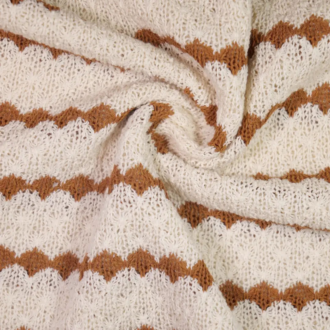 China Fabric for Hoodie  ,Dresses (Pullover) ,Skirt  Jacquard Knit Fabric Cotton Polyester Beige color buy from China wholesaler bulk order at wholesale price free worldwide shipping Alibaba