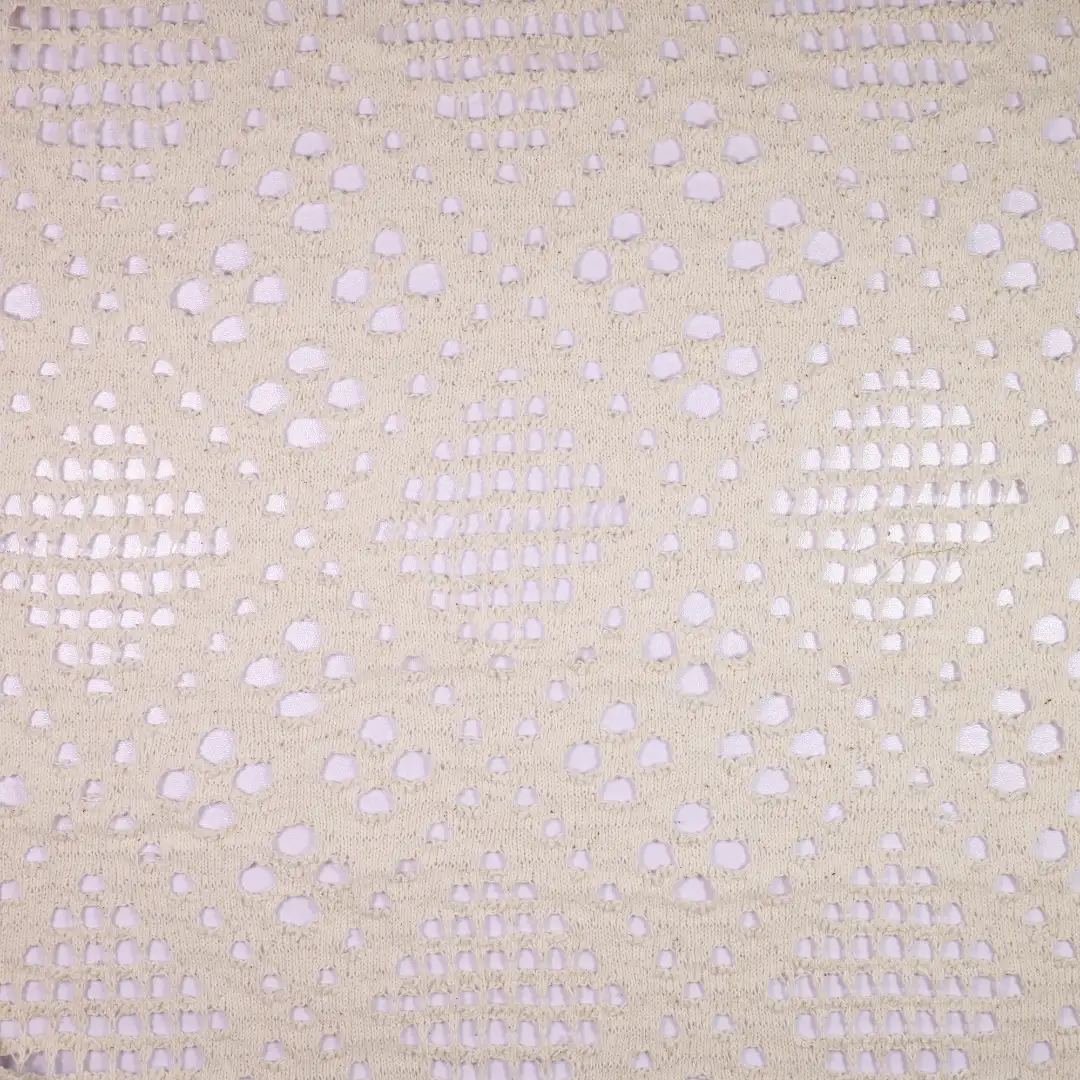 China Fabric for Ladies Vest ,Dresses (Cardigan Button) ,Skirt  Jacquard Knit Fabric Cotton Spandex Beige color buy from China wholesaler bulk order at wholesale price free worldwide shipping Alibaba