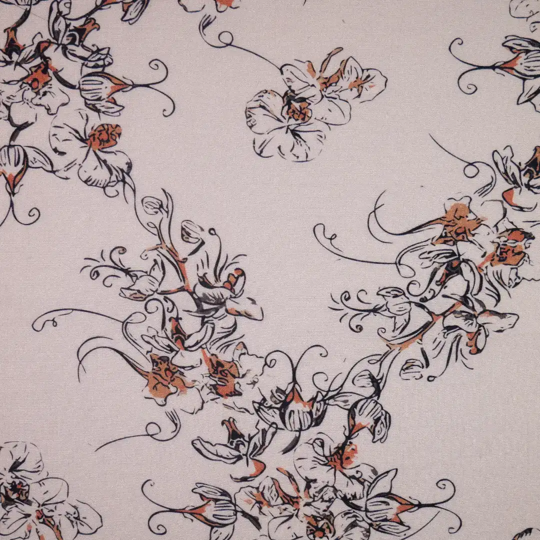 China Fabric for Pants,Skirt,Dresses (Pullover)  Viscose Print Natural Woven Fabric Cotton Rayon AntiqueWhite color buy from China wholesaler bulk order at wholesale price free worldwide shipping Alibaba