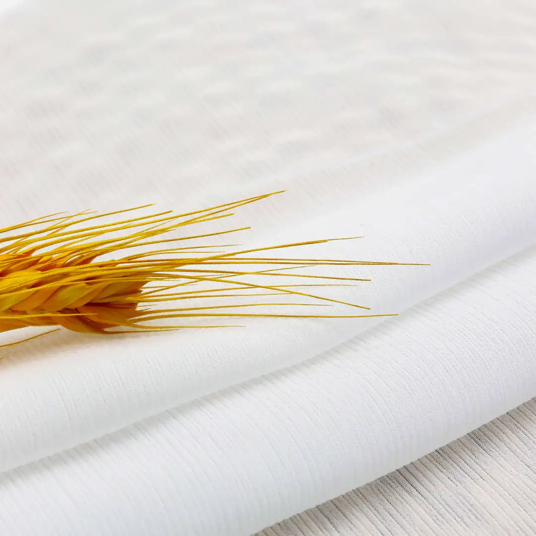 China Fabric for Shirt,Blouse,Skirt Chiffon Synthetic Woven Fabric Polyester white color buy from China wholesaler bulk order at wholesale price free worldwide shipping Alibaba