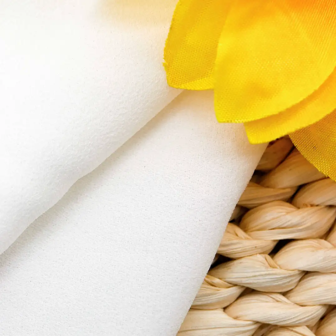 China Fabric for Shirt,Blouse,Skirt Chiffon Synthetic Woven Fabric Polyester white color buy from China wholesaler bulk order at wholesale price free worldwide shipping Alibaba