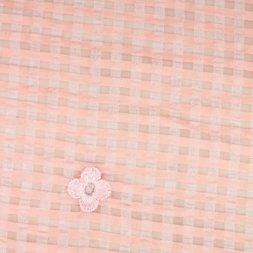 China Fabric for Blouse,Skirt Schiffli Synthetic Woven Fabric Nylon Polyester Tencel pink color buy from China wholesaler bulk order at wholesale price free worldwide shipping Alibaba