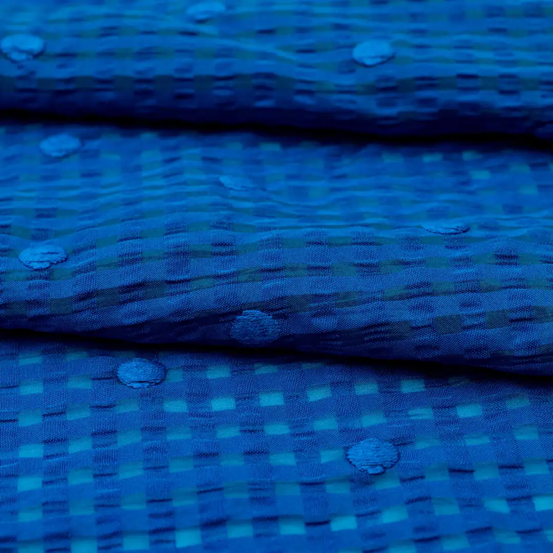 China Fabric for Blouse,Skirt Schiffli Synthetic Woven Fabric Nylon Polyester Tencel blue color buy from China wholesaler bulk order at wholesale price free worldwide shipping Alibaba