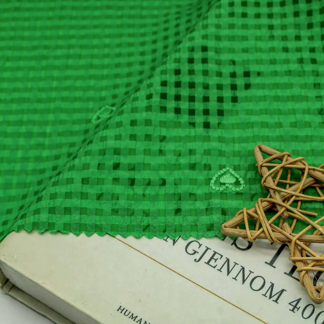 China Fabric for Blouse,Skirt Schiffli Synthetic Woven Fabric Nylon Polyester Tencel green color buy from China wholesaler bulk order at wholesale price free worldwide shipping Alibaba