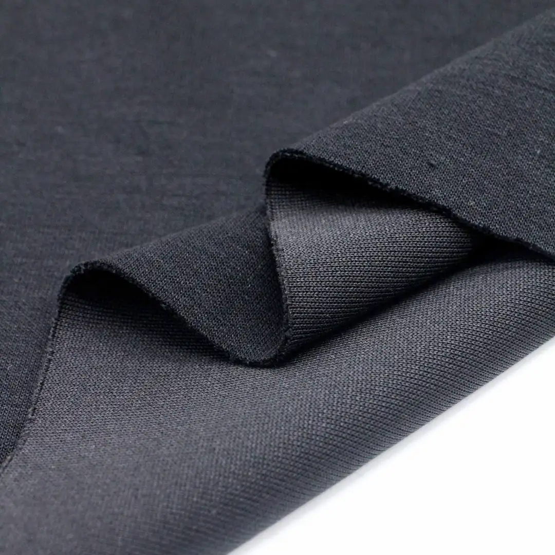 China Fabric for Jackets,Hoodie  ,Sweatshirt Scuba Knit Fabric Polyester Rayon Spandex black color buy from China wholesaler bulk order at wholesale price free worldwide shipping Alibaba