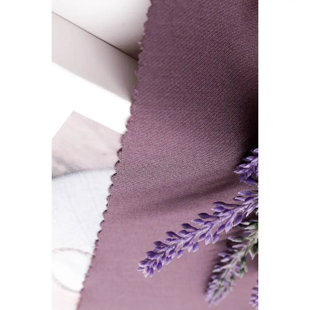 China Fabric for Blazer,Suit Polyester/Rayon Twill Woven Blended Fabric Polyester Rayon Spandex purple color buy from China wholesaler bulk order at wholesale price free worldwide shipping Alibaba