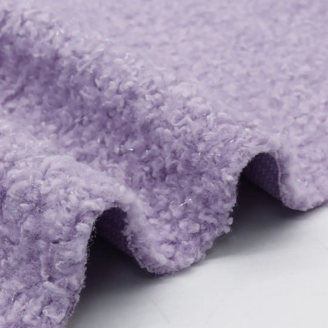 China Fabric for Crop Top Hacci Knit Fabric Polyester purple color buy from China wholesaler bulk order at wholesale price free worldwide shipping Alibaba