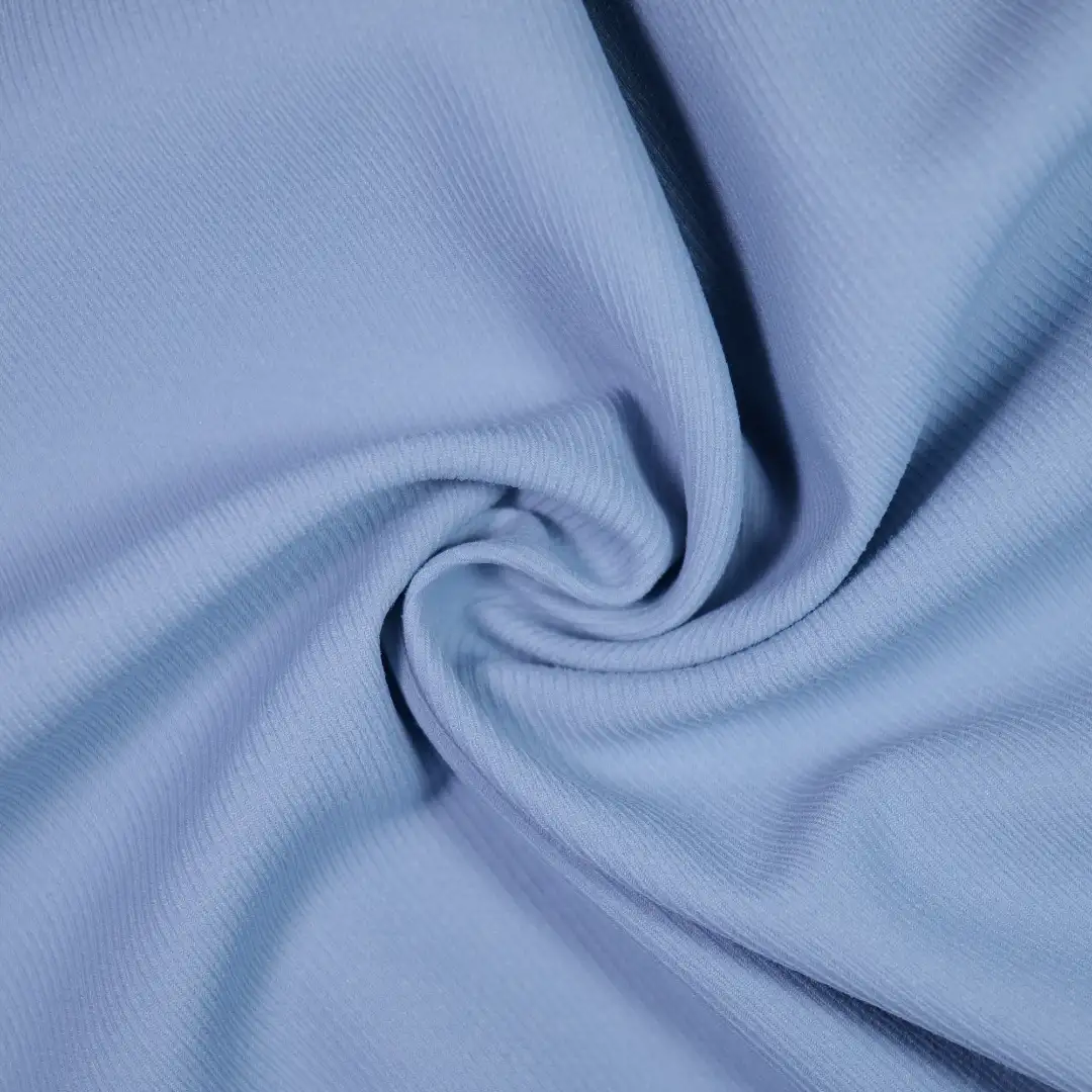 China Fabric for Jackets,Blazer,Skirt  Twill Woven Blended Fabric SORONA Polyester Blue color buy from China wholesaler bulk order at wholesale price free worldwide shipping Alibaba