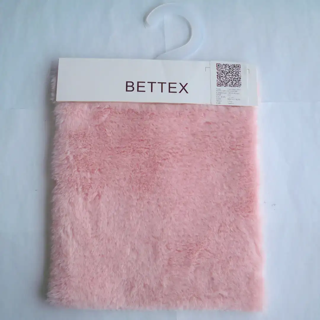 China Fabric for Crop Top Fake Fur Knit Fabric Polyester Bridal Rose color buy from China wholesaler bulk order at wholesale price free worldwide shipping Alibaba