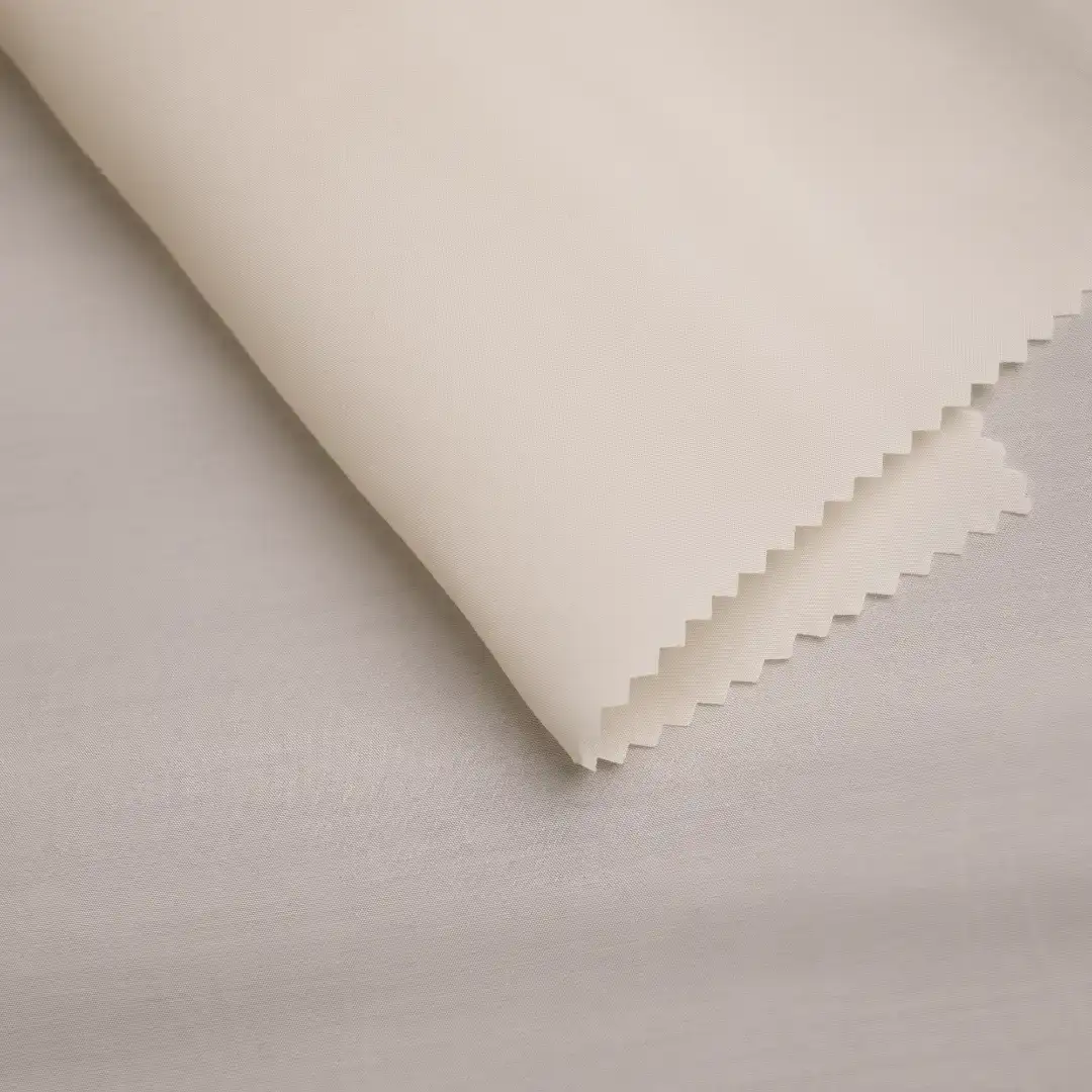 China Fabric for Shirt,Blouse,Lingerie,Shirt Long Sleeve Button  Polyester/Rayon Plain Woven Blended Fabric Polyester Modal Solid- Cream color buy from China wholesaler bulk order at wholesale price free worldwide shipping Alibaba