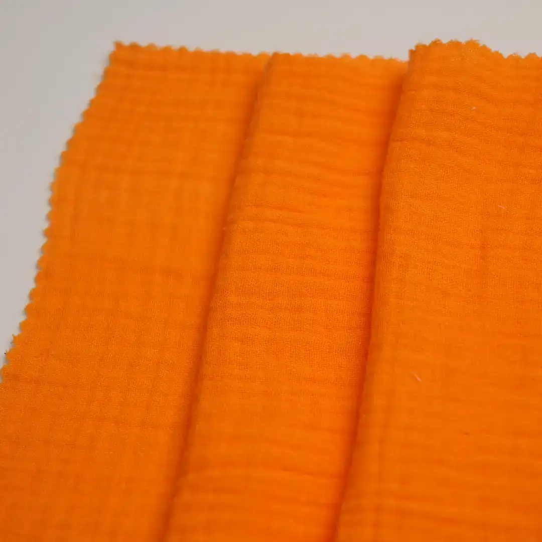 China Fabric for Loungewear Cotton Double Layer Crepe Gauze Natural Woven Fabric Cotton Solid color buy from China wholesaler bulk order at wholesale price free worldwide shipping Alibaba