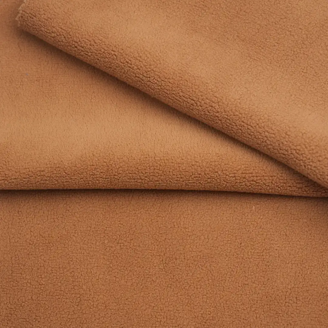 China Fabric for Hoodie,Pajamas,Loungewear Coral Fleece Knit Fabric Polyester Spandex Brown color buy from China wholesaler bulk order at wholesale price free worldwide shipping Alibaba