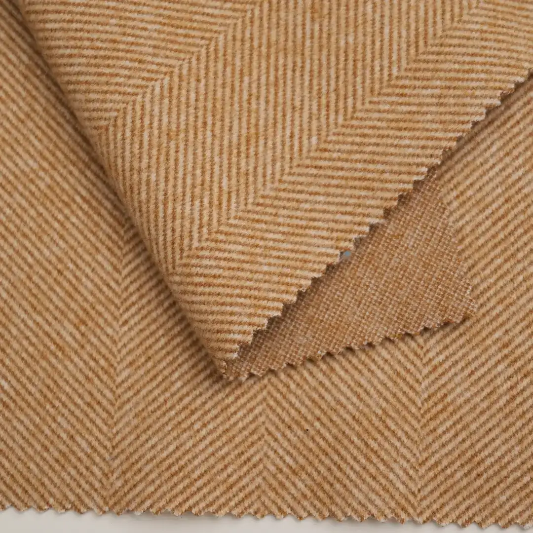 China Fabric for Blazer,Trench Coat,Overcoat,Suit Woolen Herringbone Woolen Polyester Yellow color buy from China wholesaler bulk order at wholesale price free worldwide shipping Alibaba