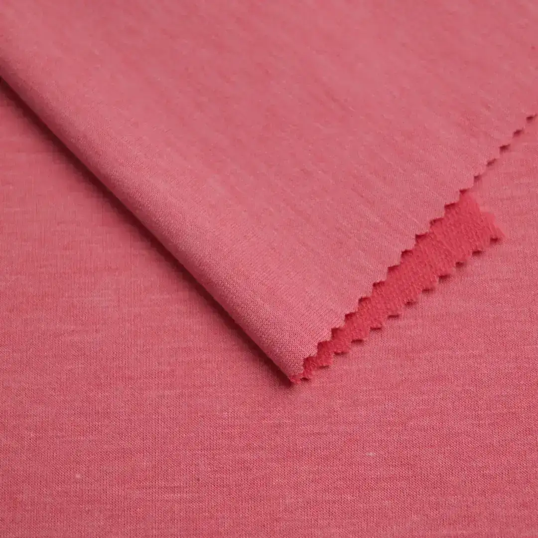 China Fabric for T-Shirt,Jogger,Loungewear,Sweatshirt,Over Shirt French Terry Knit Fabric Polyester Rayon Spandex Pink color buy from China wholesaler bulk order at wholesale price free worldwide shipping Alibaba