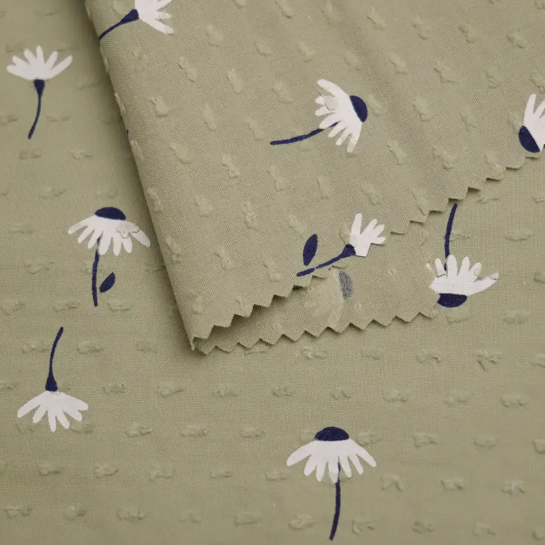 China Fabric for Blouse,Skirt,Shirt Long Sleeve Button ,Shirt Half Sleeve Button ,Over Shirt Cotton Dobby Natural Woven Fabric Cotton Print-Green color buy from China wholesaler bulk order at wholesale price free worldwide shipping Alibaba