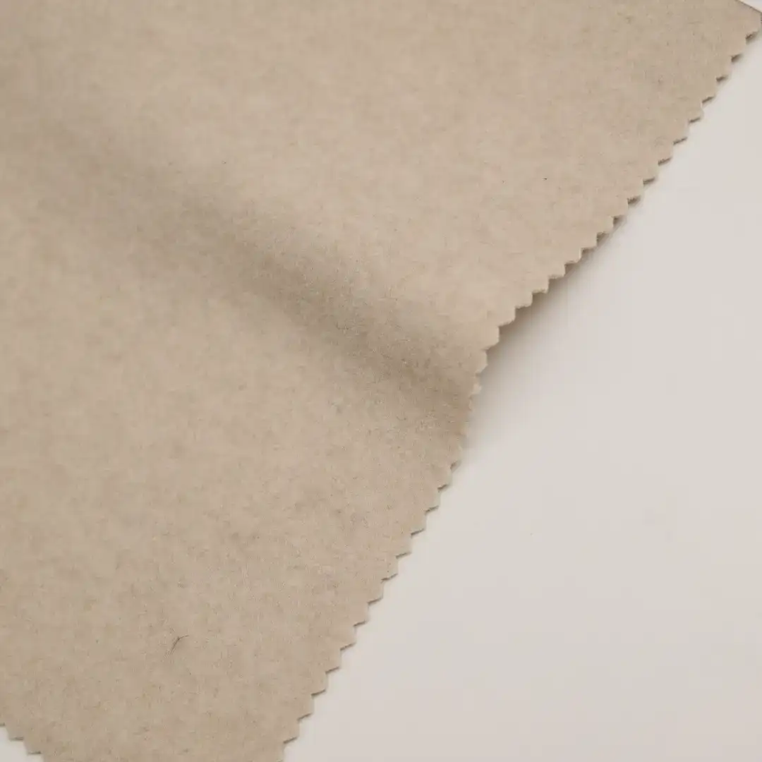 China Fabric for Trench Coat,Overcoat Knit Woolen Fabric Woolen Polyester Rayon Acrylic Neps Yarn Khaki color buy from China wholesaler bulk order at wholesale price free worldwide shipping Alibaba