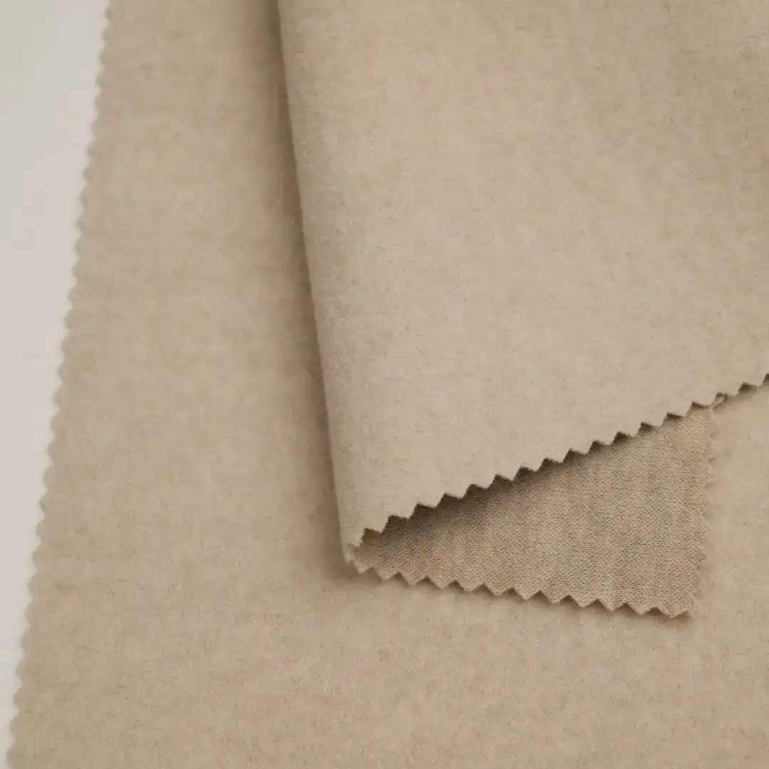 China Fabric for Trench Coat,Overcoat Knit Woolen Fabric Woolen Polyester Rayon Acrylic Neps Yarn Khaki color buy from China wholesaler bulk order at wholesale price free worldwide shipping Alibaba