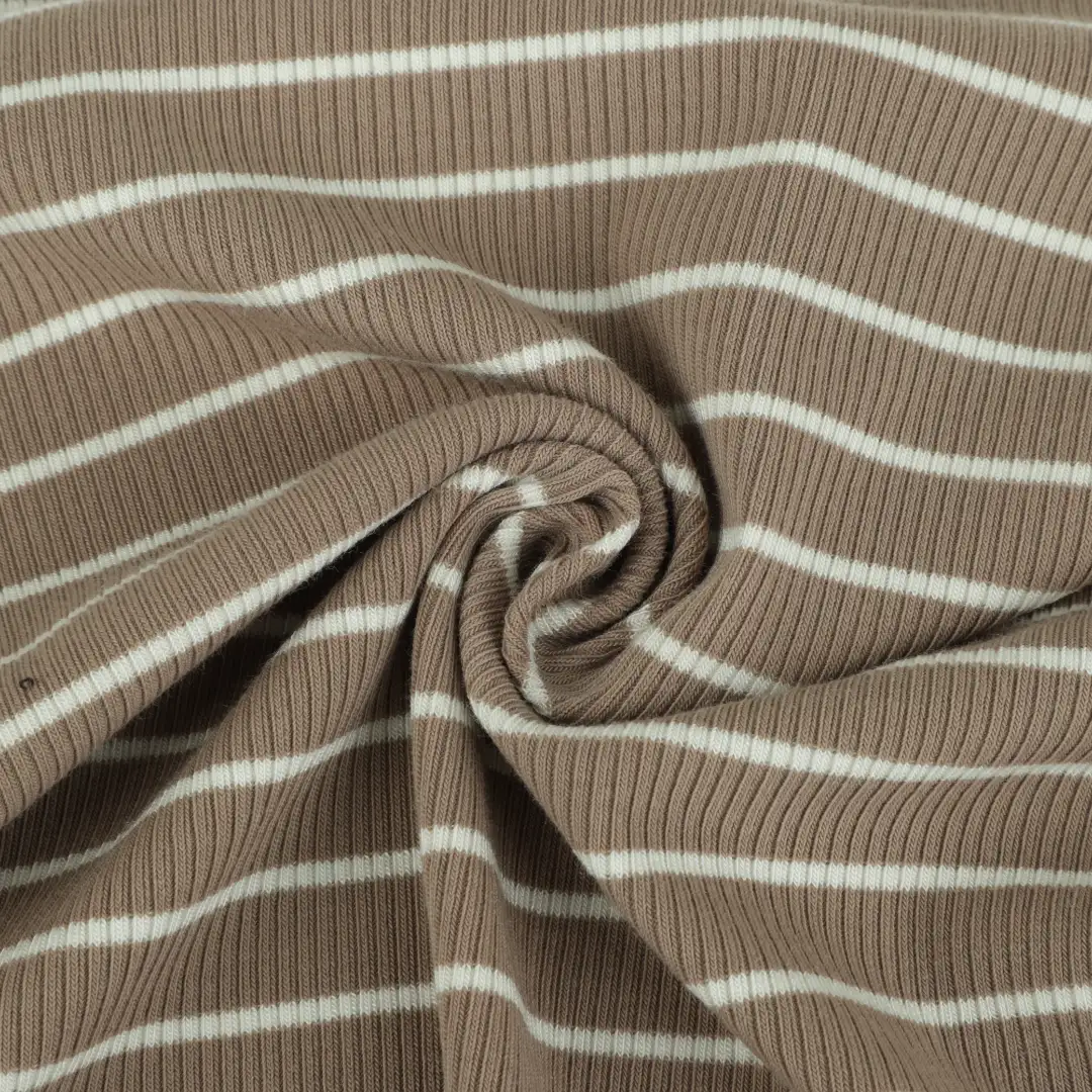 China Fabric for Polo Shirt,Hoodie Rib Knit Fabric Polyester Rayon Spandex LIGHT BROWN color buy from China wholesaler bulk order at wholesale price free worldwide shipping Alibaba