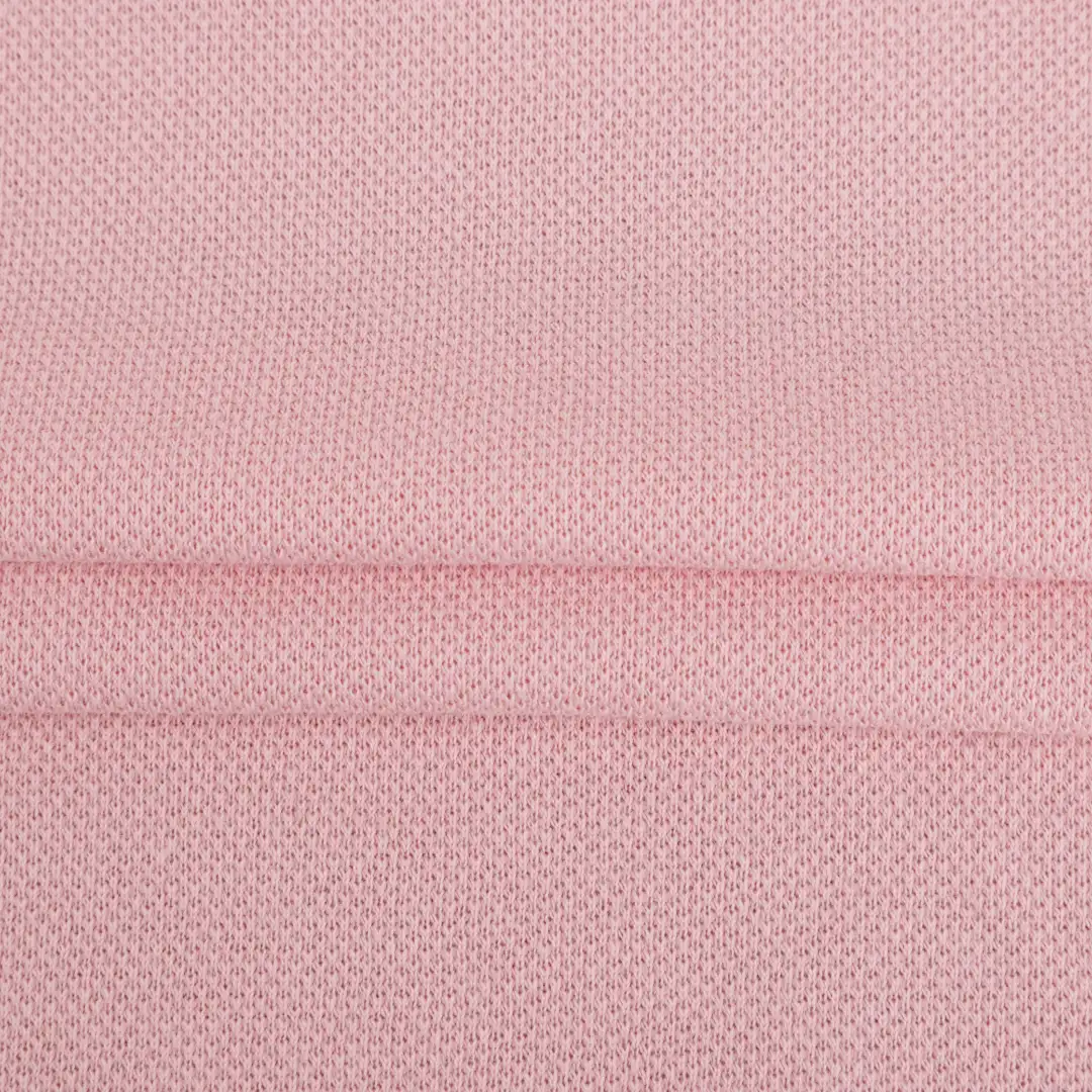 China Fabric for T-Shirt,Polo Shirt,Hoodie Pique Knit Fabric Cotton Polyester PINK color buy from China wholesaler bulk order at wholesale price free worldwide shipping Alibaba