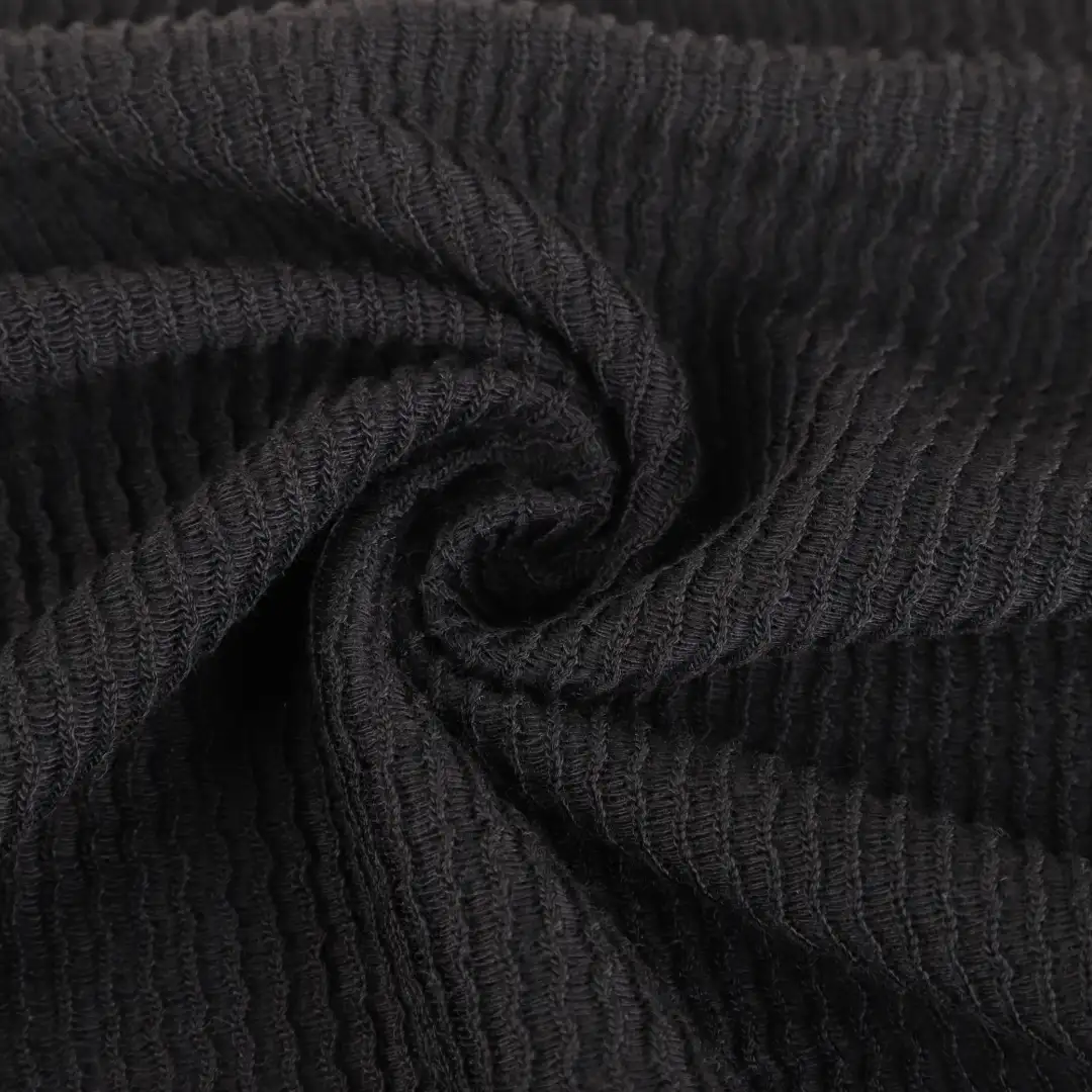 China Fabric for T-Shirt,Polo Shirt,Hoodie Weft Jacquard Knit Fabric Polyester Spandex BLACK color buy from China wholesaler bulk order at wholesale price free worldwide shipping Alibaba