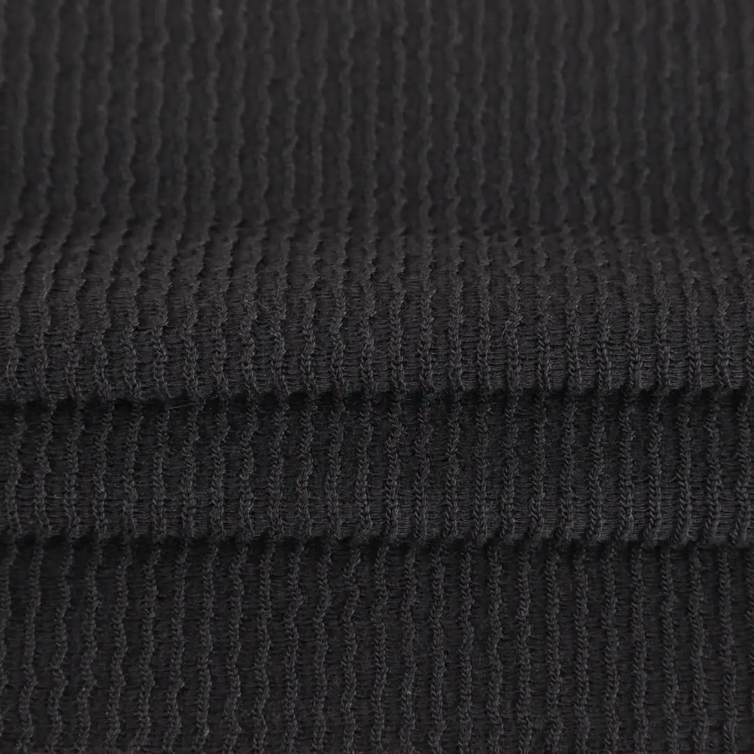 China Fabric for T-Shirt,Polo Shirt,Hoodie Weft Jacquard Knit Fabric Polyester Spandex BLACK color buy from China wholesaler bulk order at wholesale price free worldwide shipping Alibaba