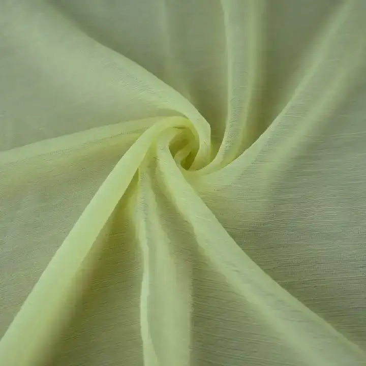 India Fabric for Blouse,Crop Top,Skirt Polyester chiffon Synthetic Woven Fabric Polyester YELLOW color buy from India wholesaler bulk order at wholesale price free worldwide shipping Alibaba
