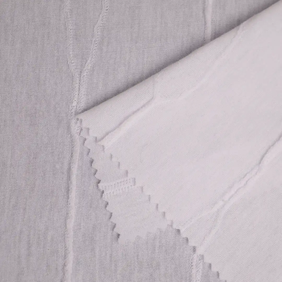 China Fabric for Blouse,Skirt Weft Jacquard Knit Fabric Polyester White color buy from China wholesaler bulk order at wholesale price free worldwide shipping Alibaba